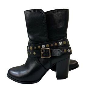 Fossil Black Didi Belted Ankle Boots